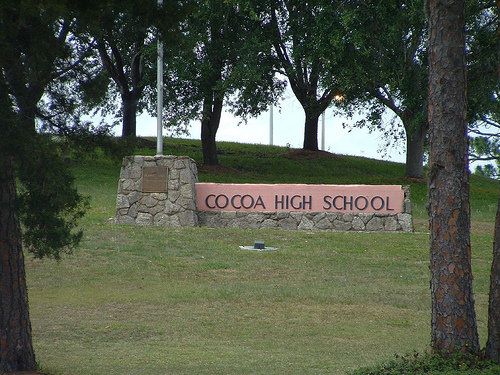 CHS sign, in front of the school.